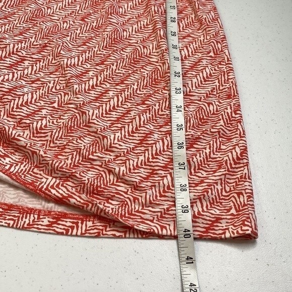 Talbots Leopard Tie-Waist Button Front Midi Shirt Dress 3/4 Sleeve Viscose Coral - Picture 12 of 16